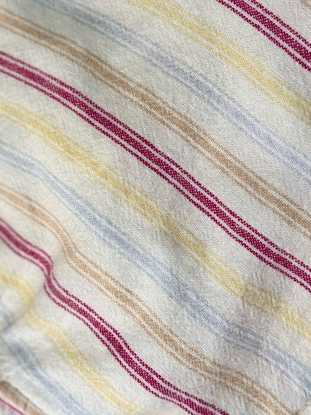 GAP White linen shorts Women's multicolored Striped Shorts - Picture 2 of 6